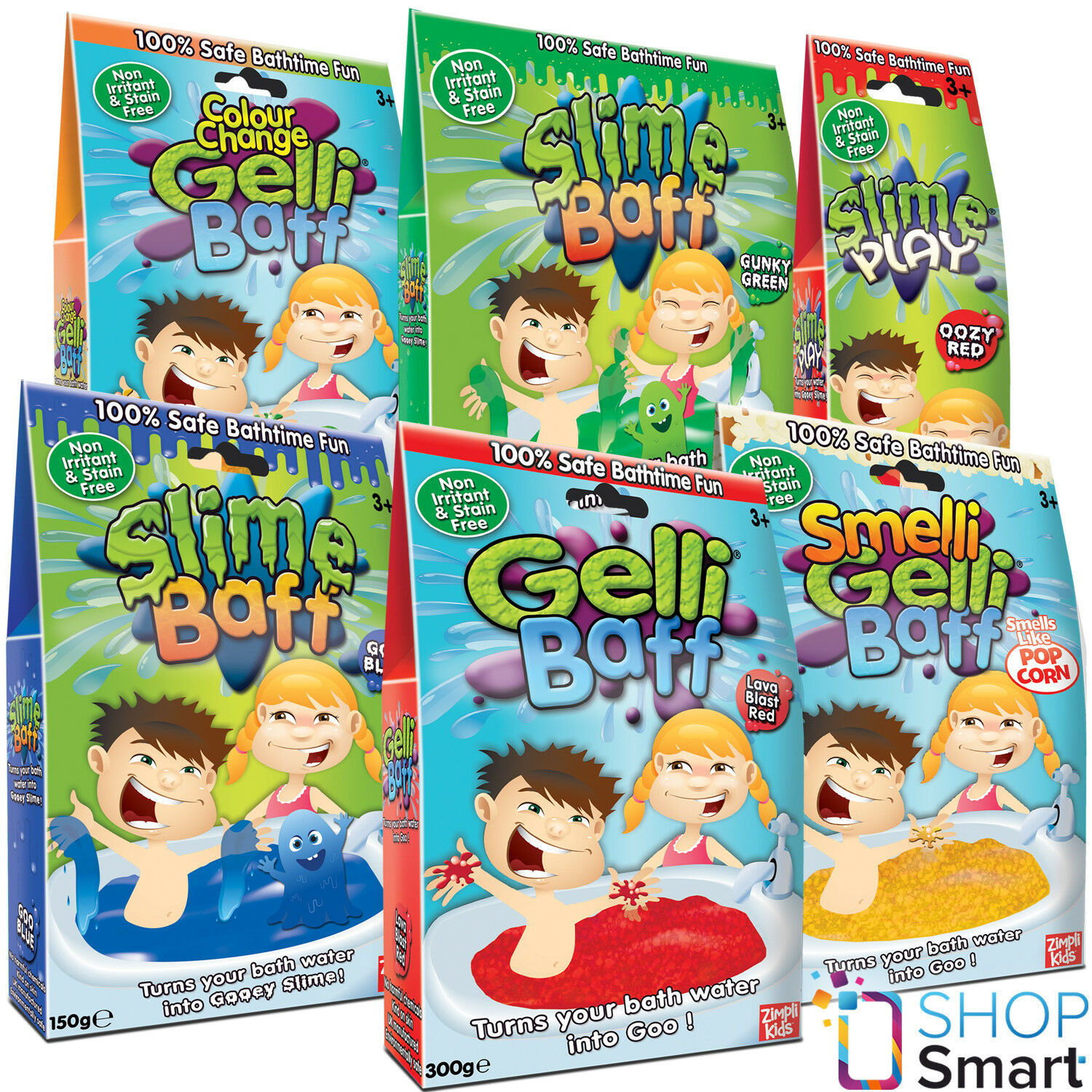 Gelli Baff Slime Smelli Color Change Play Turn Water Into Goo Bath Kids New
