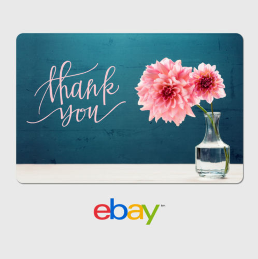 Ebay Digital Gift Card - Thank You - Flower -  Email Delivery