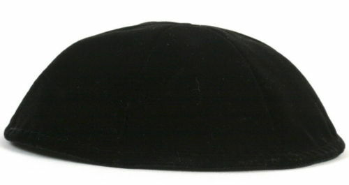 7" Large Black Velvet Jewish Kippah Orthodox Yarmulka/kippa/yamaka Skull Cap/hat