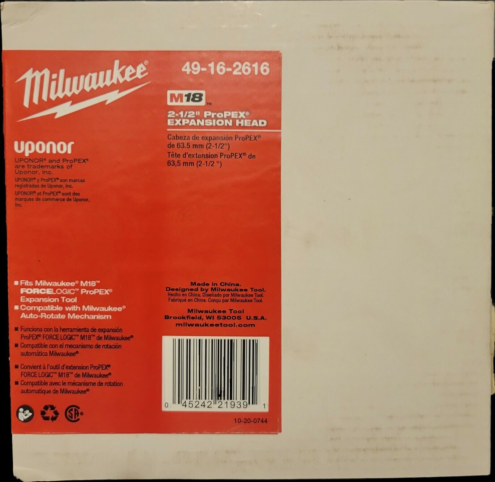 Milwaukee 49-16-2616  2-1/2 In. Propex Expansion Head